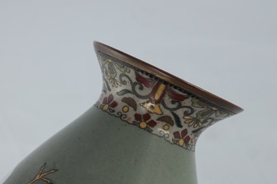 Lot 115 - A JAPANESE MEIJI PERIOD CLOISONNE VASE