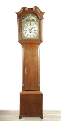 Lot 1396 - THOMAS SHAW, ASHBURN. A GEORGE III THREE TRAIN LONGCASE