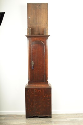 Lot 203 - DIXON, HEXHAM. A LATE GEORGE III OAK 30-HOUR LONGCASE CLOCK