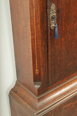 Lot 203 - DIXON, HEXHAM. A LATE GEORGE III OAK 30-HOUR LONGCASE CLOCK