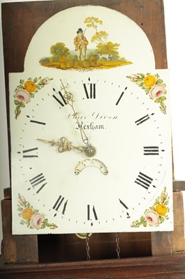 Lot 203 - DIXON, HEXHAM. A LATE GEORGE III OAK 30-HOUR LONGCASE CLOCK