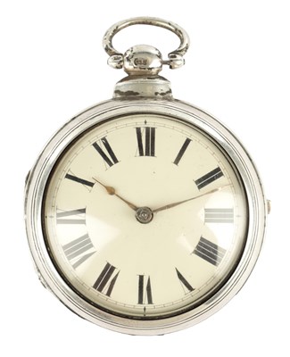 Lot 1286 - A MID 19TH CENTURY PAIR CASED SILVER POCKET WATCH
