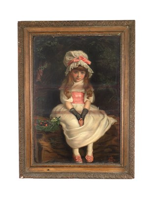 Lot 1104 - A 19TH CENTURY PEARS PRINT OF A SEATED GIRL