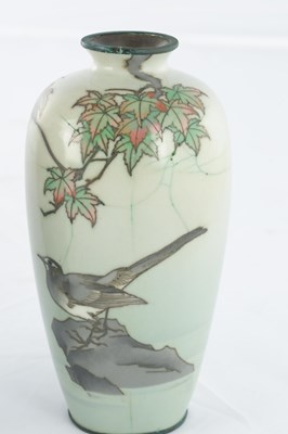 Lot 380 - A PAIR OF JAPANESE MEIJI PERIOD CLOISONNE VASES