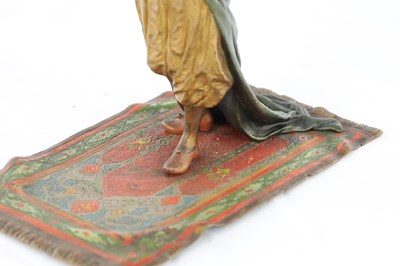 Lot 832 - A LATE 19TH CENTURY COLD PAINTED BRONZE SCULPTURE BY FRANZ BERGMAN