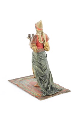 Lot 832 - A LATE 19TH CENTURY COLD PAINTED BRONZE SCULPTURE BY FRANZ BERGMAN