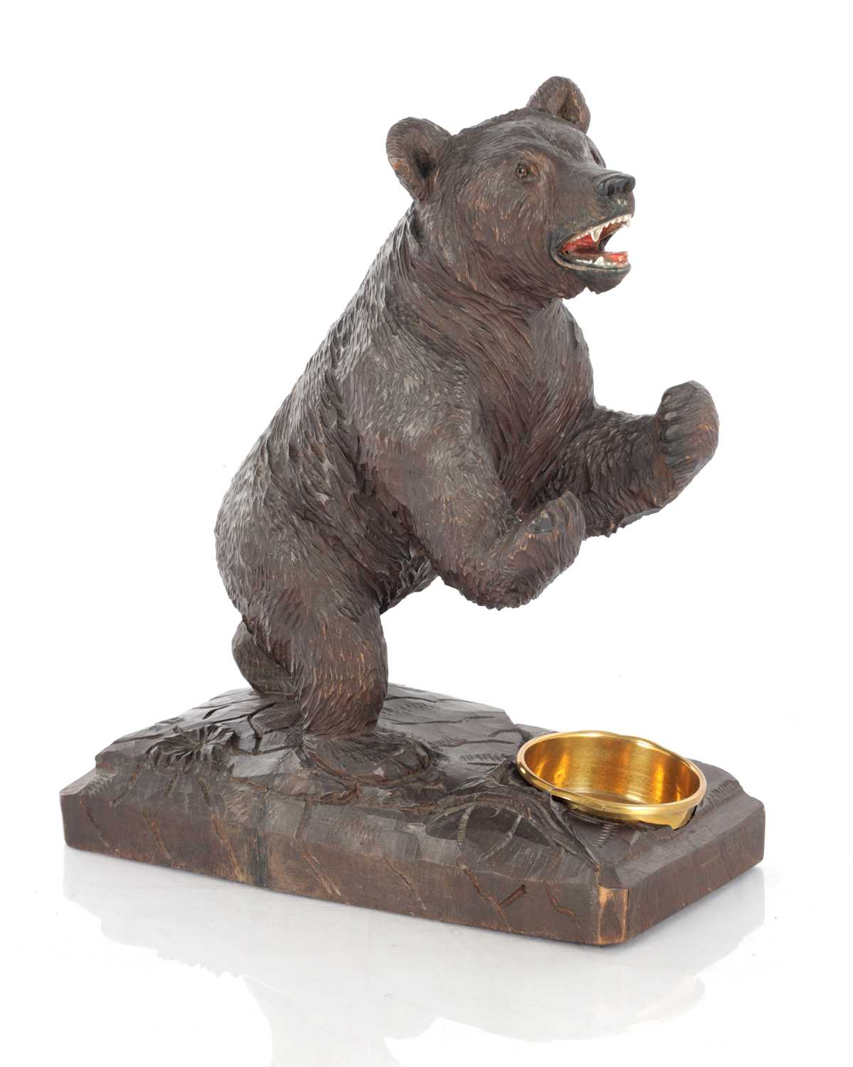 Lot 938 - A 19TH CENTURY BLACK FOREST CARVED LINDEN WOOD PIN TRAY