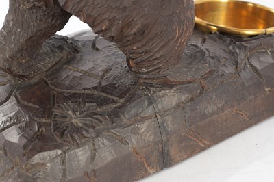 Lot 938 - A 19TH CENTURY BLACK FOREST CARVED LINDEN WOOD PIN TRAY