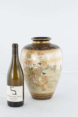 Lot 544 - A LARGE MEIJI PERIOD JAPANESE SATSUMA PORCELAIN VASE