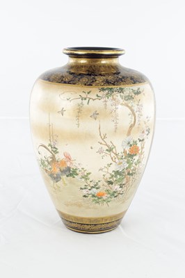 Lot 544 - A LARGE MEIJI PERIOD JAPANESE SATSUMA PORCELAIN VASE