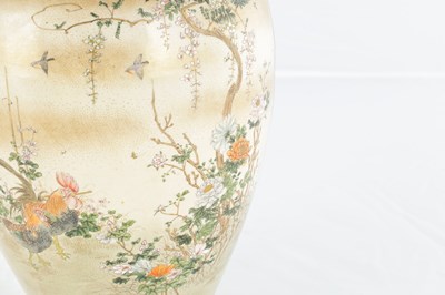 Lot 544 - A LARGE MEIJI PERIOD JAPANESE SATSUMA PORCELAIN VASE