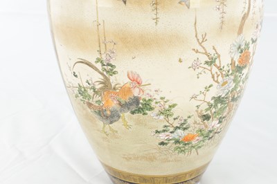 Lot 544 - A LARGE MEIJI PERIOD JAPANESE SATSUMA PORCELAIN VASE
