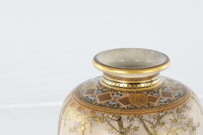 Lot 667 - A JAPANESE MEIJI PERIOD SATSUMA VASE