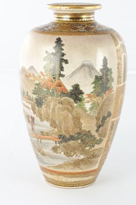 Lot 667 - A JAPANESE MEIJI PERIOD SATSUMA VASE