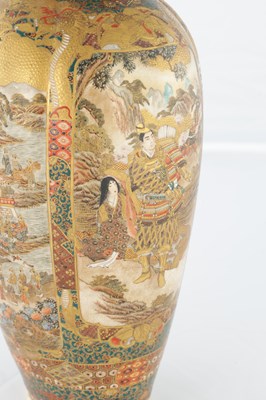 Lot 680 - A JAPANESE MEIJI PERIOD SATSUMA VASE