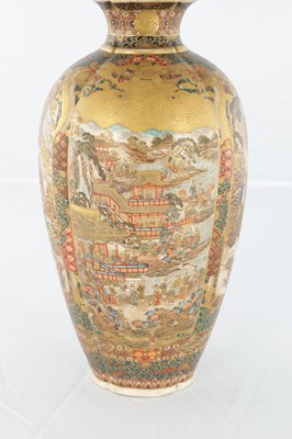Lot 680 - A JAPANESE MEIJI PERIOD SATSUMA VASE