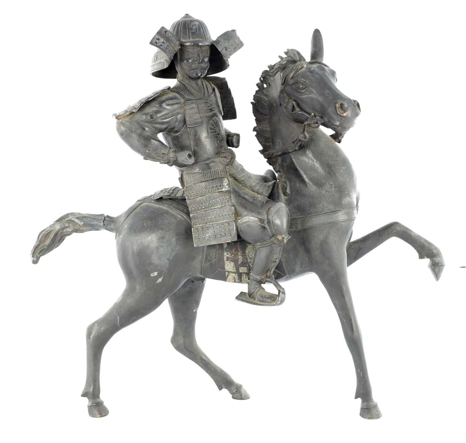 Lot 654 - A LARGE MEIJI PERIOD JAPANESE BRONZE SCULPTURE