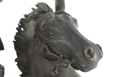 Lot 654 - A LARGE MEIJI PERIOD JAPANESE BRONZE SCULPTURE