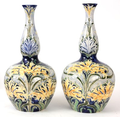Lot 28 - WILLIAM MOORCROFT, A LARGE PAIR OF FLORIAN...