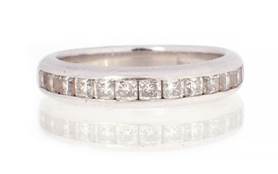 Lot 143 - A TIFFANY & CO LUCIDA PLATINUM ETERNITY RING