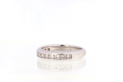 Lot 143 - A TIFFANY & CO LUCIDA PLATINUM ETERNITY RING