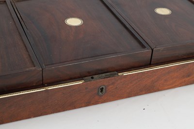 Lot 375 - AN EARLY 19TH CENTURY VIZAGAPATAM INDIAN ROSEWOOD AND IVORY GAMES COMPENDIUM