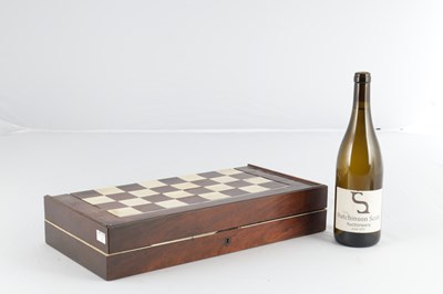 Lot 375 - AN EARLY 19TH CENTURY VIZAGAPATAM INDIAN ROSEWOOD AND IVORY GAMES COMPENDIUM