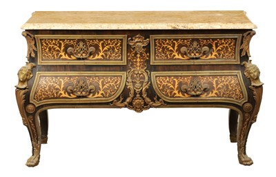Lot 1696 - A 20TH CENTURY FRENCH MARQUETRY INLAID COMMODE
