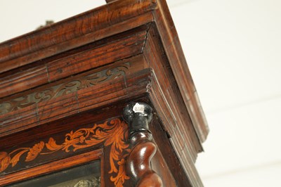 Lot 1579 - THOMAS HORLOCK, HAMMERSMITH. A FINE WILLIAM AND MARY EIGHT-DAY MARQUETRY 12” BRASS DIAL LONGCASE CLOCK