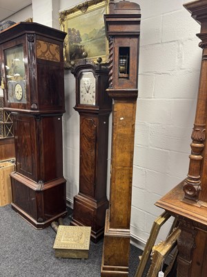 Lot 1579 - THOMAS HORLOCK, HAMMERSMITH. A FINE WILLIAM AND MARY EIGHT-DAY MARQUETRY 12” BRASS DIAL LONGCASE CLOCK