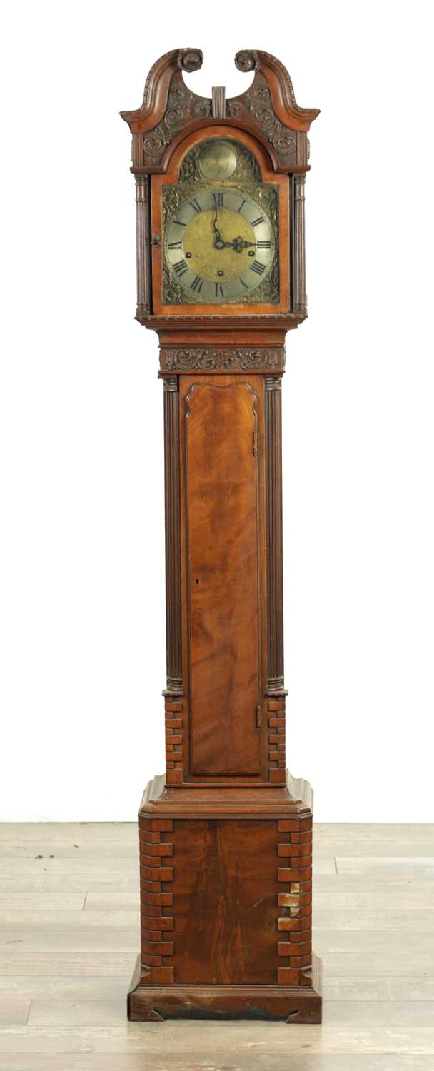 Lot 1356 - AN EARLY 20TH CENTURY MINIATURE CHIPPENDALE STYLE LONGCASE CLOCK