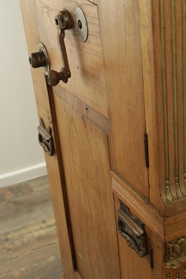 Lot 1021 - A LARGE LATE 19TH CENTURY UPRIGHT COIN OPERATED BARREL PIANO