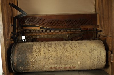Lot 1021 - A LARGE LATE 19TH CENTURY UPRIGHT COIN OPERATED BARREL PIANO