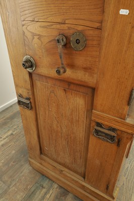 Lot 1021 - A LARGE LATE 19TH CENTURY UPRIGHT COIN OPERATED BARREL PIANO