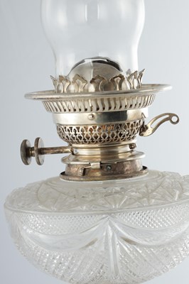 Lot 281 - A LATE 19TH CENTURY SILVER OIL LAMP