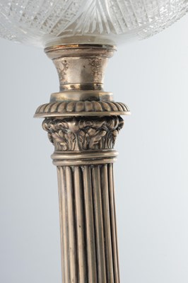 Lot 281 - A LATE 19TH CENTURY SILVER OIL LAMP