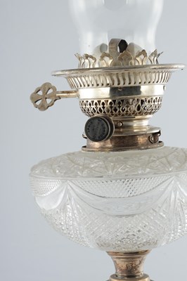 Lot 281 - A LATE 19TH CENTURY SILVER OIL LAMP