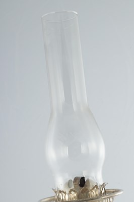 Lot 281 - A LATE 19TH CENTURY SILVER OIL LAMP