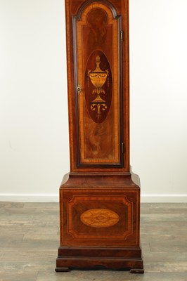 Lot 1336 - JAMES CHATER, LONDON. A GEORGE III INLAID MAHOGANY LONGCASE CLOCK