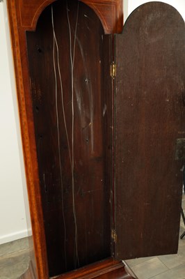 Lot 1336 - JAMES CHATER, LONDON. A GEORGE III INLAID MAHOGANY LONGCASE CLOCK