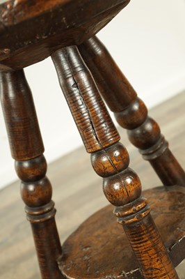 Lot 1644 - AN UNUSUAL 18TH CENTURY STYLE BURR ELM AND FRUITWOOD CRICKET TABLE
