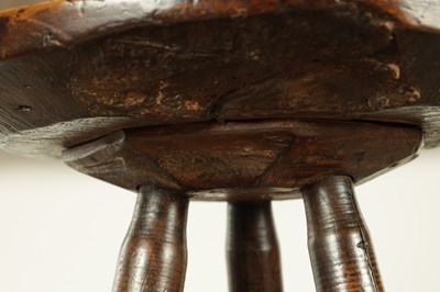 Lot 1644 - AN UNUSUAL 18TH CENTURY STYLE BURR ELM AND FRUITWOOD CRICKET TABLE
