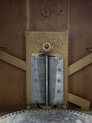 Lot 1023 - A LATE 19TH CENTURY “PENNY IN THE SLOT” UPRIGHT POLYPHON