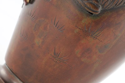Lot 692 - A LARGE JAPANESE MEIJI PERIOD MIXED METAL VASE