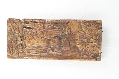 Lot AN 18TH CENTURY DUTCH CARVED WALNUT HANGING PANEL