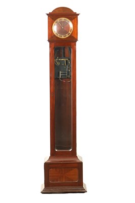 Lot 1362 - A MAHOGANY CASED ELECTRIC FLOOR STANDING MASTER CLOCK