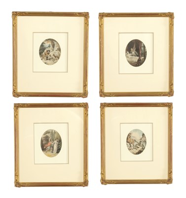 Lot 1226 - A SET OF FOUR FRAMED ILLUSTRATIONS ON PAPER