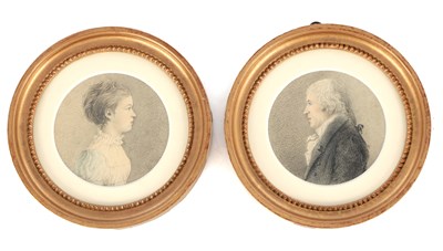 Lot 1094 - CHARLES BALTHAZAR JULIEN FEVRET DE SAINT MEMIN (1770-1852) A PAIR OF PORTRAIT MINIATURES