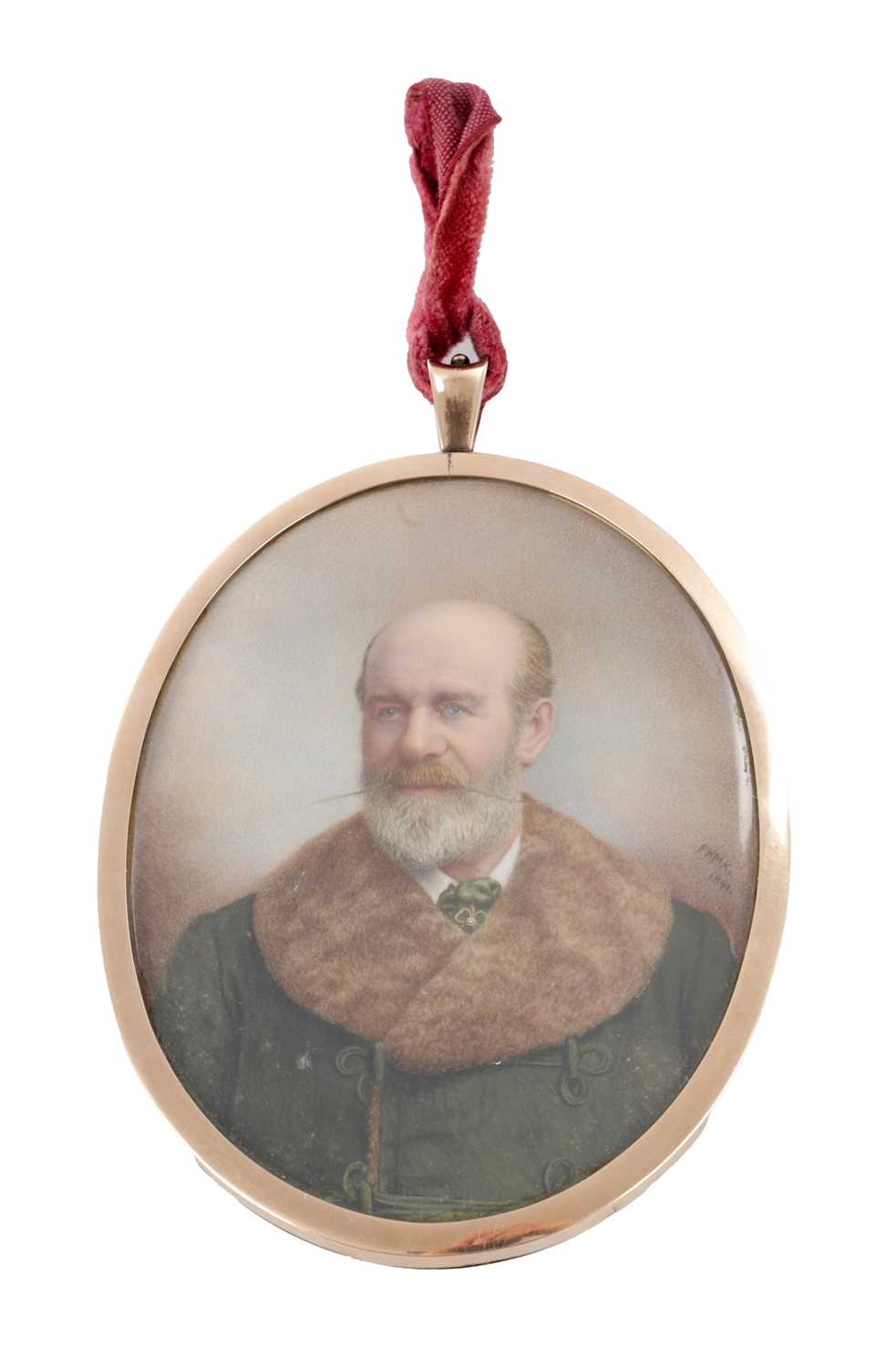 1100 - A FINE PORTRAIT MINIATURE BY FANNY H. MCKELLER