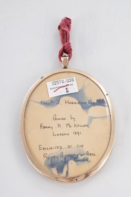 Lot 1100 - A FINE PORTRAIT MINIATURE BY FANNY H. MCKELLER